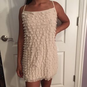 White ruffle dress